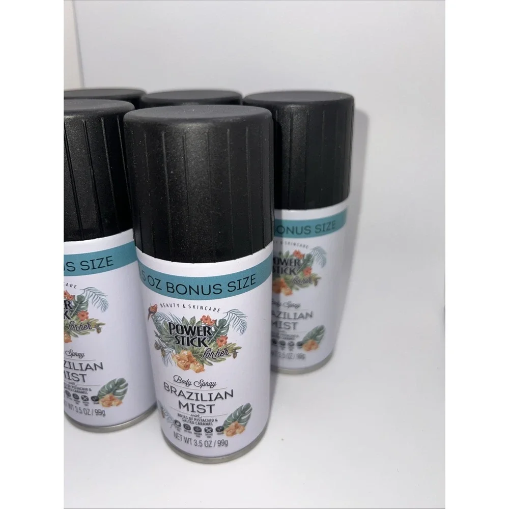 5‎ PACK Of Power Stick For Her Body Spray Brazilian Mist 3.5 oz